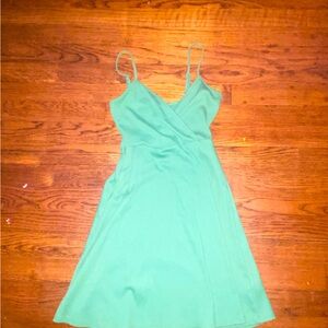 Green cross chested dress